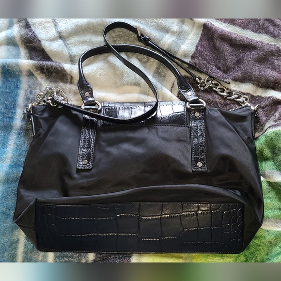 Michael Kors Hamilton Slouchy Satchel W/ Detachable Strap Black EUC - Picture 6 of 9